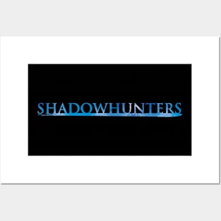 Shadowhunters logo / The Mortal Instruments (blue watercolour) - Clary, Alec, Jace, Izzy, Magnus - Malec - Parabatai - rune Posters and Art